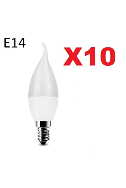 Cata 10 Adet Ledli Kıvrık Buji Ampul 7 Watt Günışığı Renk