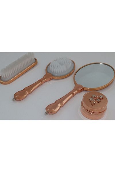 kartex Luxury Mirror Comb Set, 4-Piece Tree of Life Model Dowry Box