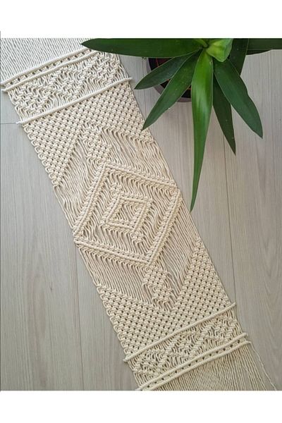 Foksan Deri Τραπεζομάντιλο Macrame Runner