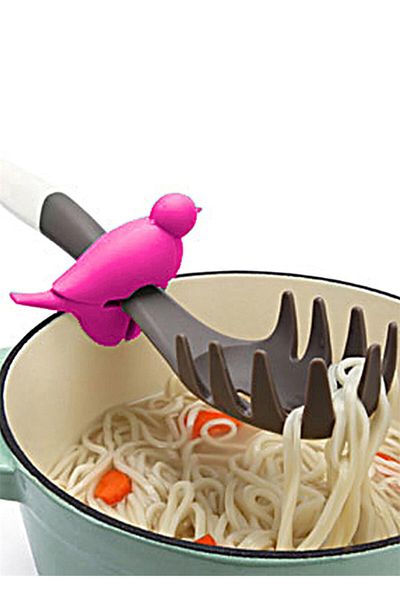 Can Can Store Spoon Ladle Holder Clip Apparatus Pot Edge Silicone New Generation Products 3.5 X 10 cm