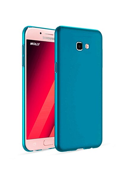 Molly Galaxy A7 2017 Uyumlu Metalik Mavi Mat Silikon Kılıf