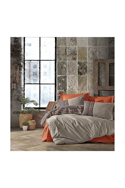 Cotton Box Set de lenjerie de pat pentru o persoană Cinnamon