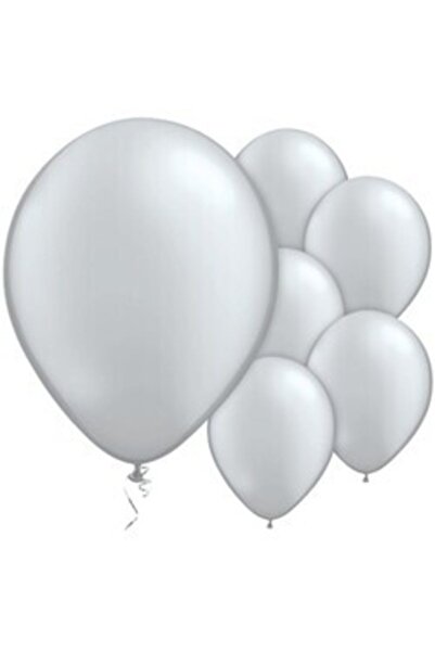 parti sürprizi Mirror Chrome Silver Small Size 6 Piece Latex Balloon