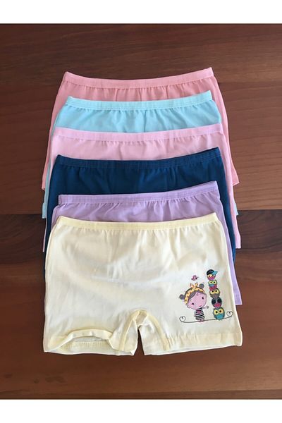 LEYNA BUTİK Boxer pentru fete cu model pachet de 12