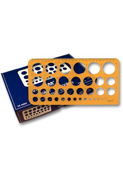 Yıldızlar Circle Template Large Ruler No-22