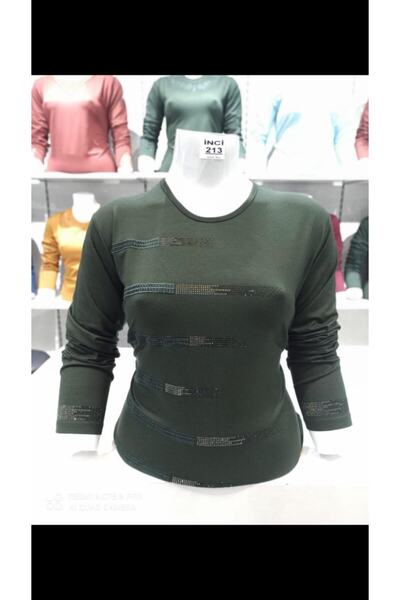 Nacar Anne Yaka Süslemeli Penye Bluz