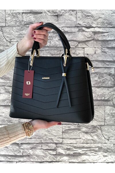 Armise gold armise - Kadın Suni Deri Siyah Renk Omuz Çantası