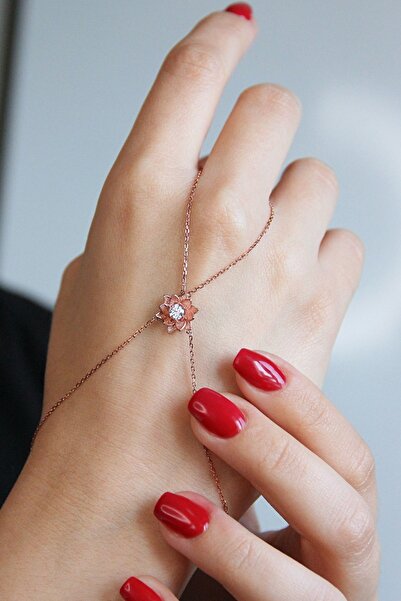 Argentum Concept 925 Ayar Gümüş Zirkon Taşlı Lotus Çiçeği Şahmeran - B040601