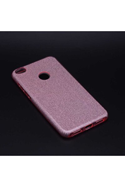 UnDePlus Huawei P9 Lite 2017 Kılıf Simli Parlak Shining Kapak Rose Gold