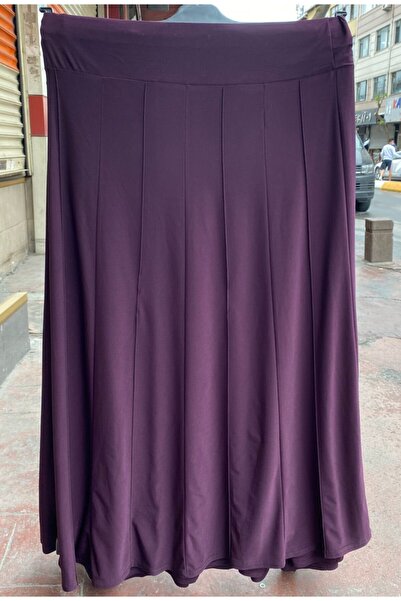 Nacar Anne Cınalı Sendy Likralı Lastikli Etek