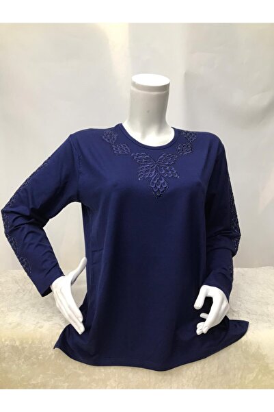 Nacar Anne I Yeni Sezon Taşlı Penye Bluz