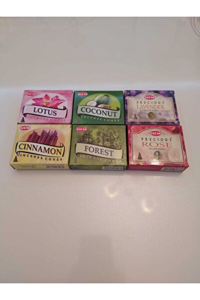 BUHANA HEDİYELİK Hem Konik Buhur Tütsü Seti 6 Paket ( 60 Adet ) Geri Akış Değil