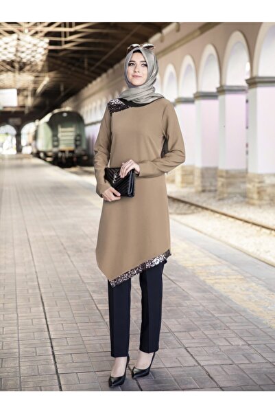 Aymira Tesettur Double Suit with Tunic and Trousers