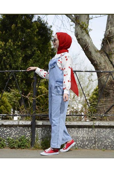 nacar çarşı Women's Comfortable Fit Denim Jumpsuit