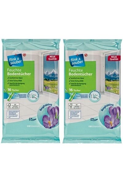 Flink Sauber F&s 2 Pack Wet Rosalt Floor Diapers 16 Pack Mountain Breeze
