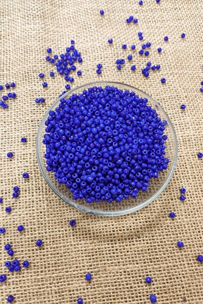 platin hediyelik 100 جرام من الخرز الرملي الزجاجي الأزرق مقاس 4 مم