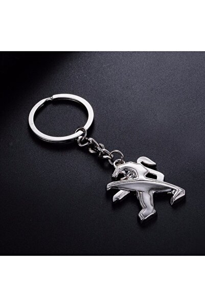 GARDENAUTO Peugeot Anahtarlık Metal 3d Metal Otomobil Anahtarlığı - Krom Kaplamalı Oto Anahtarlık