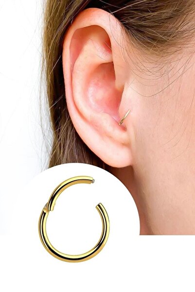 Jaida Moda 316l Cerrahi Çelik Gold Halka Mini Boy 6mm Tragus Helix Piercing