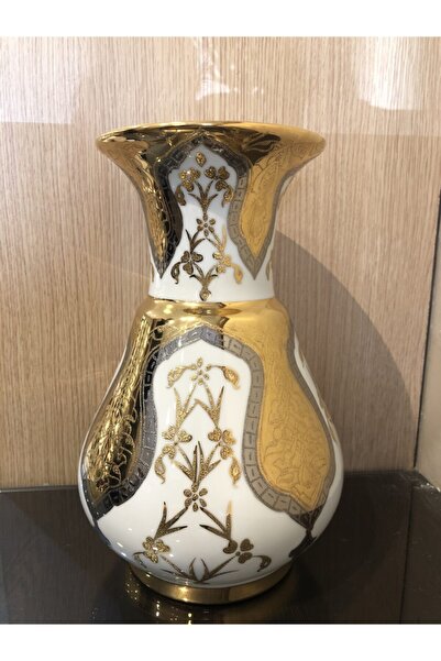 Güral Porselen 30 Cm El Dekoru Vazo