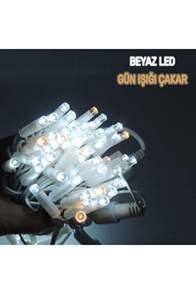 Sunlight Dış Mekan Led Aydınlatma 10m Ağaç Işığı 100l Beyaz Gün Işığı Flaş Çakar