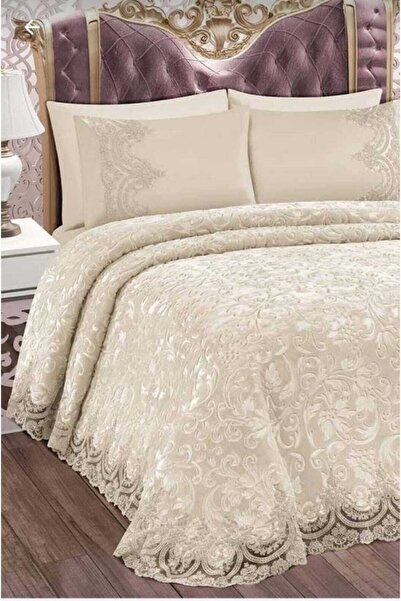 SAHRA HOME Set pătură de colecție bej franceză