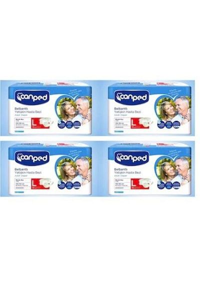 Canped 30 Pieces Large Waistband Patient Diapers 4 Packs 120 Pieces