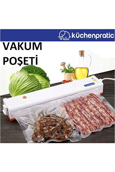 Küchen Pratic Vakum Makinelerine Uyumlu Tırtıklı (gofrajlı) Vakum Poşeti 18x3...