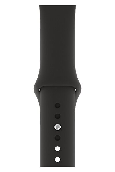 Apple Watch Uyumlu Silikon Spor Kordon Siyah 42/44mm