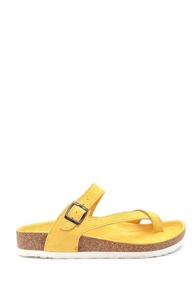 Bequemere Women's Cork Sole Suede Model Orthopedic Slippers105qc