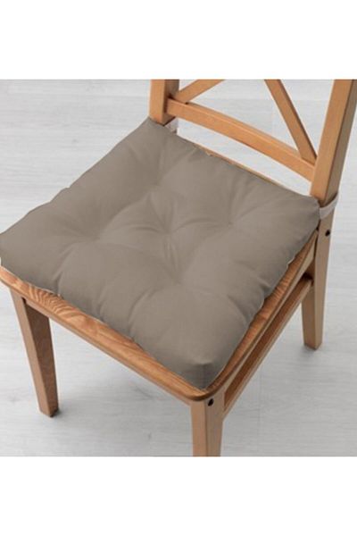 TEZKOTEKSTİL Beige 4-Piece Combination Fluffy Square Chair Cushion 40 x 40 cm