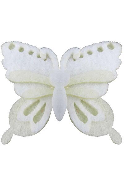 Acar Süs لباد فراشة أبيض 4x4 سم (50 قطعة)