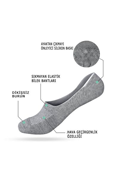 MEM SOCKS Silicone Mesh Ballerina Socks 12 Pack