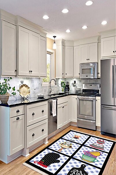 Modern home Mutfak Halısı Renkli Dekoratif Halı Yolluk Kolay Temizlenebilen D...