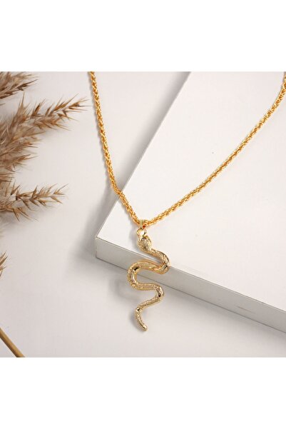 Masalın Dünyası Gold Snake Necklace