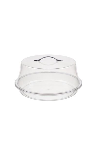 Bora Plastik Bo375 Pasta Kek Kabı Yuvarlak Takım Polikarbonat 35 Cm