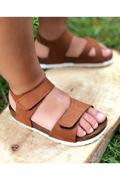 Papuccum Ortopedi Sandale ortopedice unisex pentru copii, scorțișoară, din pi...