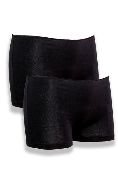 BSM Υψηλής ποιότητας Γυναικείο Σετ 2 Μαύρο Modal Cotton Natural Boxer