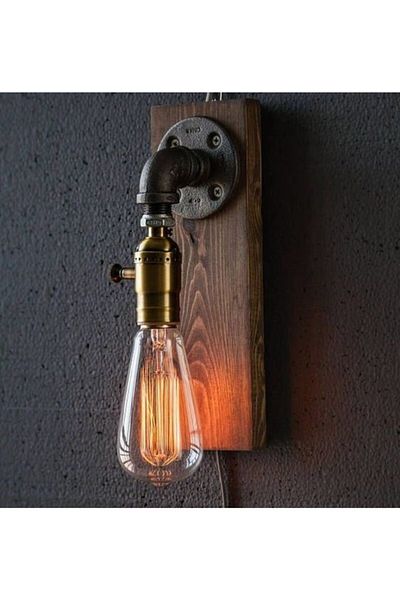 RETRO HOME Rustic Pipe Sconce - Stylish and Useful