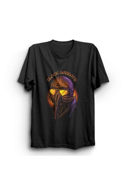 The Fame Black Sabbath, gas maska, rok, metal majica