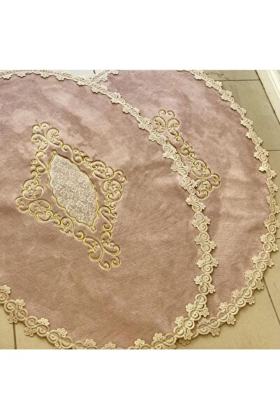 cantasarım ev tekstili Dantel Ve Nakış Işemeli Banyo Paspas