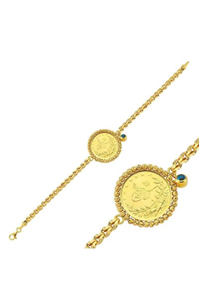 BİLEZİKHANE Kadın Gold 22 Ayar Güverse Zincirli Reşat Tam Bileklik