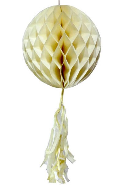 Acar Süs Krem Püsküllü Süs Petek Adet:1-kl:120 En:25cm Boy:85cm