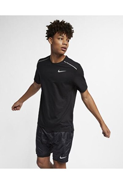 Nike Erkek Tişört Siyah Dri-fit Black Dry Miler Running Cu0326-010