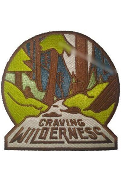 Sim Nakış El Değmemiş Doğa Özlem Craving Wilderness Nakış Işleme Arma Patch 9...