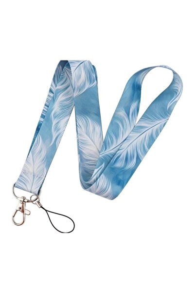 kürkçü Σχοινί κρεμάστρας λαιμού με σχέδιο με πούπουλα