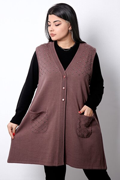 Laden Μεγάλο μέγεθος Πολύ λεπτό ανοιξιάτικο και καλοκαιρινό μακρύ πλεκτό γιλέκο