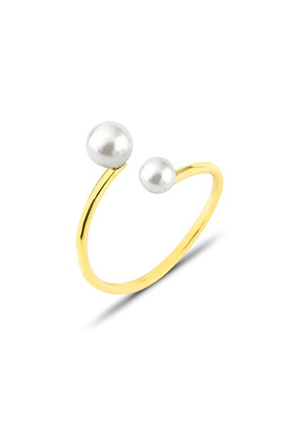 MySilvers Gümüş Ikili Inci Yüzük