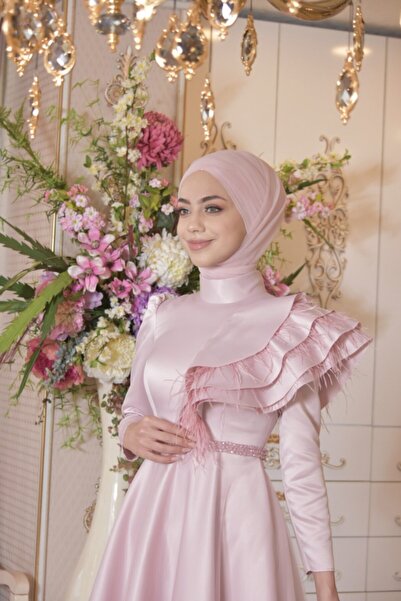 MAHİDEVRAN Gülce Pudra Abiye Elbise