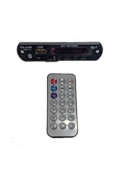 Class Oto Aux-sd-usb Mikrofonlu Kumandalı Mp3 Çalar Bluetooth Çevirici Modül - 123