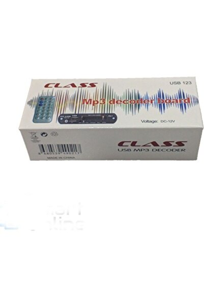 Class Oto Aux-sd-usb Mikrofonlu Kumandalı Mp3 Çalar Bluetooth Çevirici Modül - 123